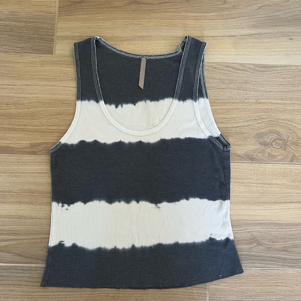 Striped Black and White Women's Tank Top